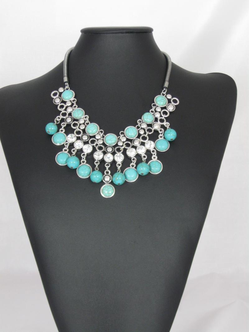 Big and bold silver necklace