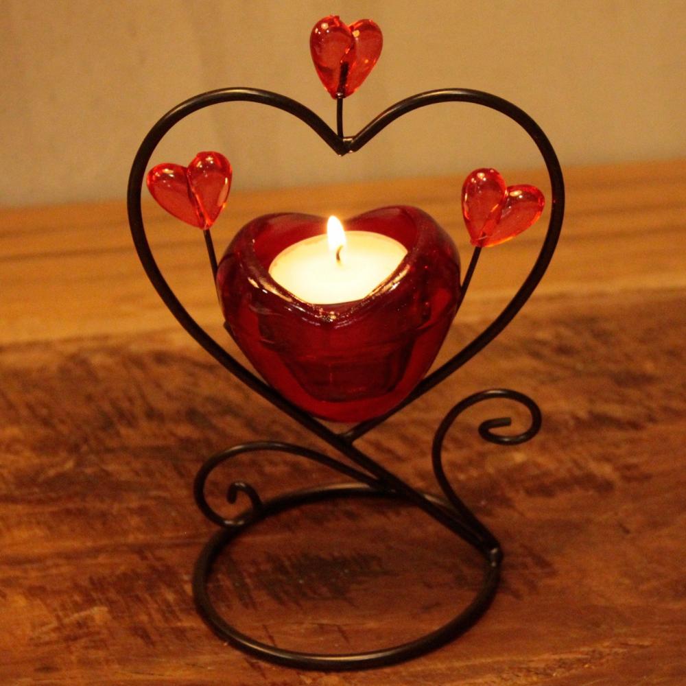 Romantic Candleholder - Single Heart in Heart