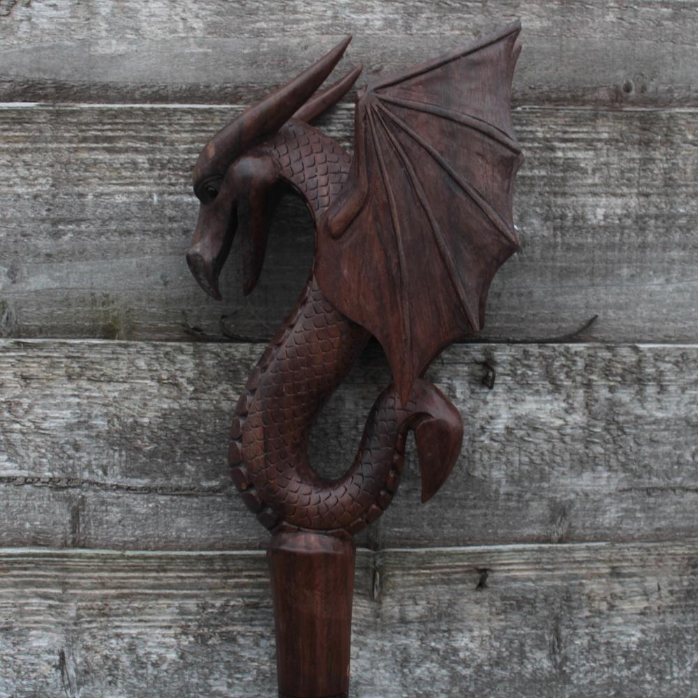 Ceremonial Staff - Dragon with Wings