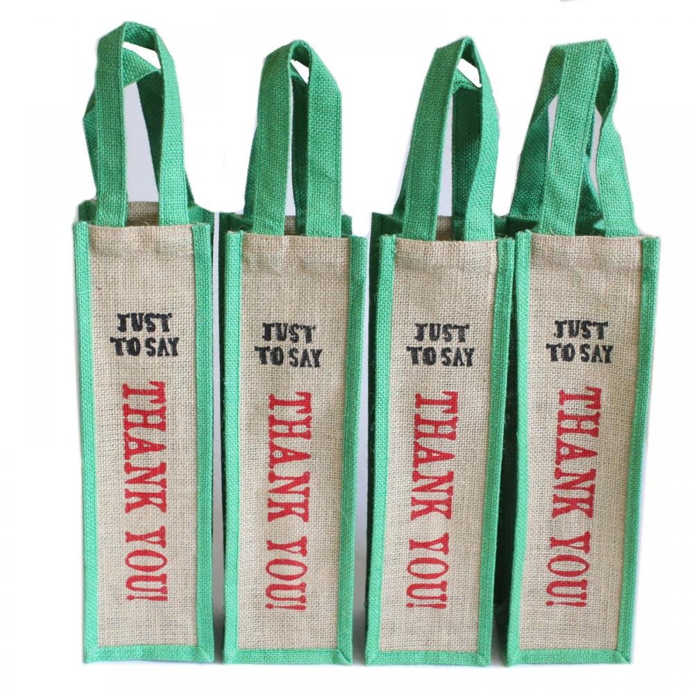 Jute Bag Green - Just to Say Thank You
