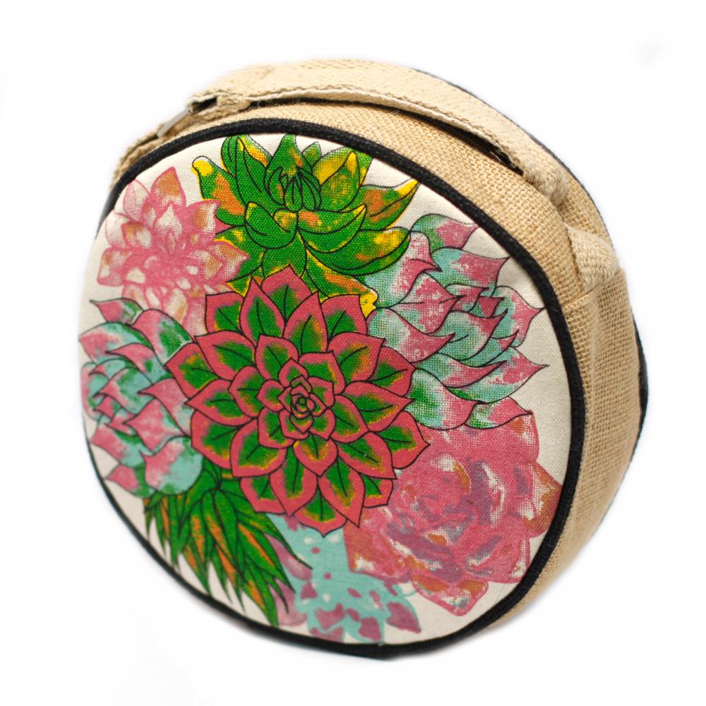 Eco Round Bags - Cactus Flowers