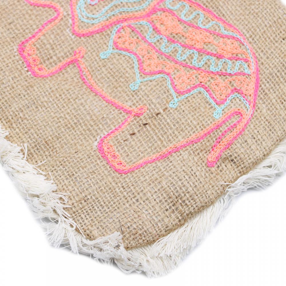 Fab Fringe Bag - Elephant Embroidery