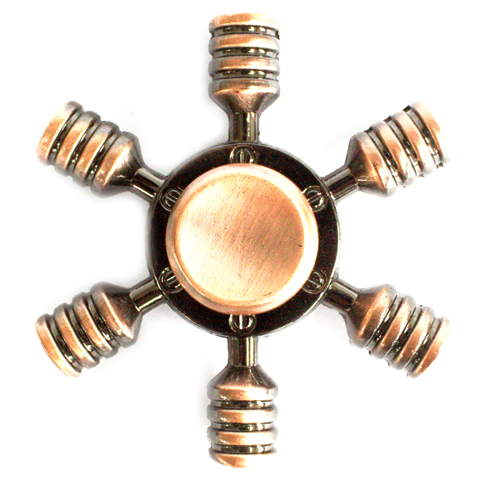 Metal Fidget Spinner - Six Arm Classic - Copper