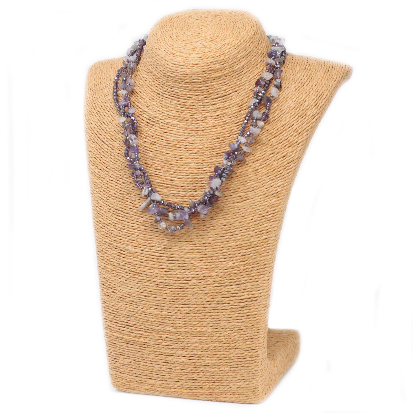 Chipstone & Bead Necklace -Amethyst