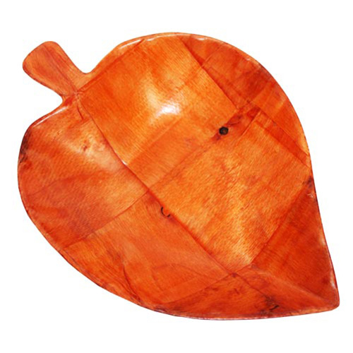 Med Cottonwood Leaf Shaped Basket - 19 cm