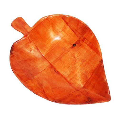 Small Cottonwood Leaf Shaped Basket - 14.5 cm