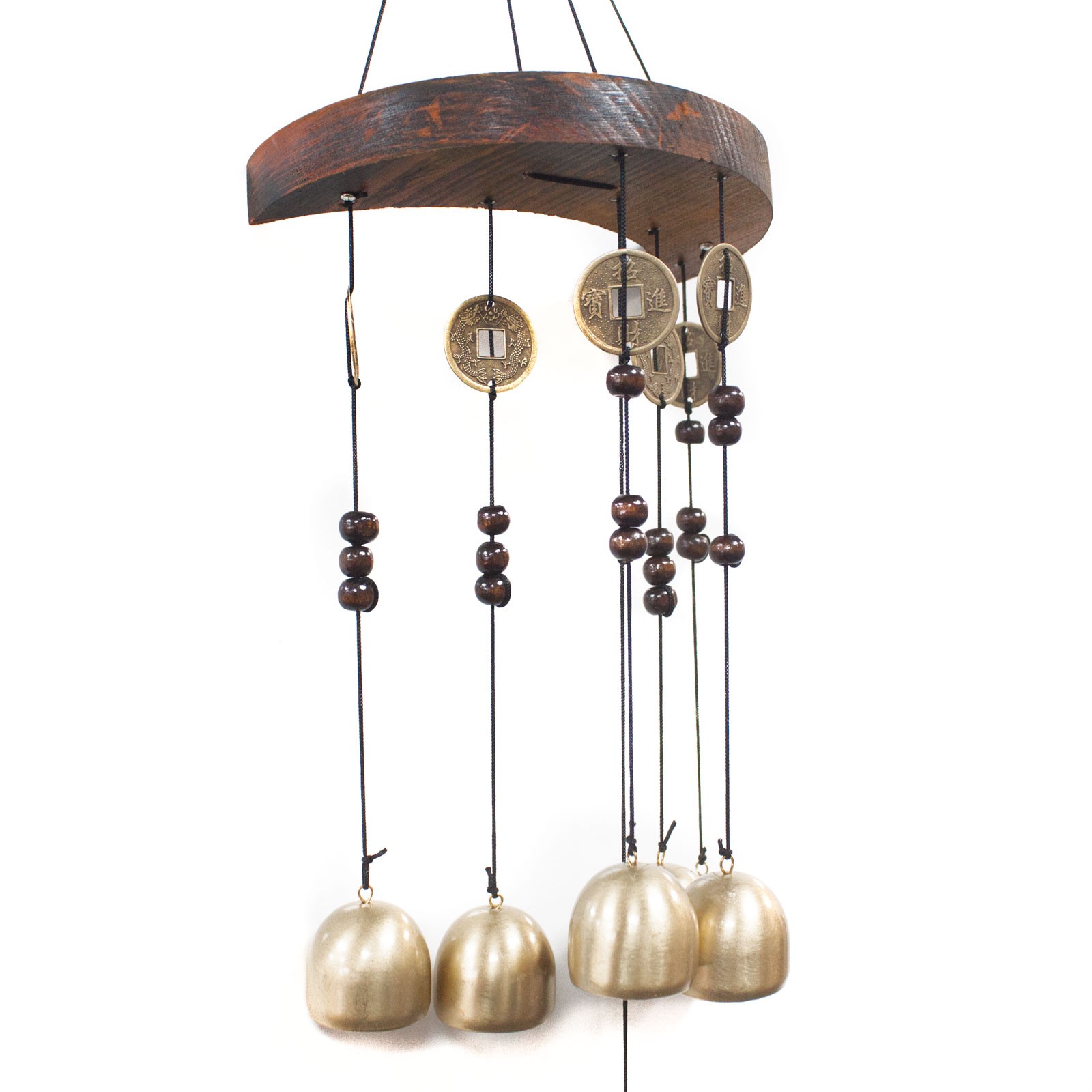 Feng Shui Chimes - Moon and 6 Bells & Coins