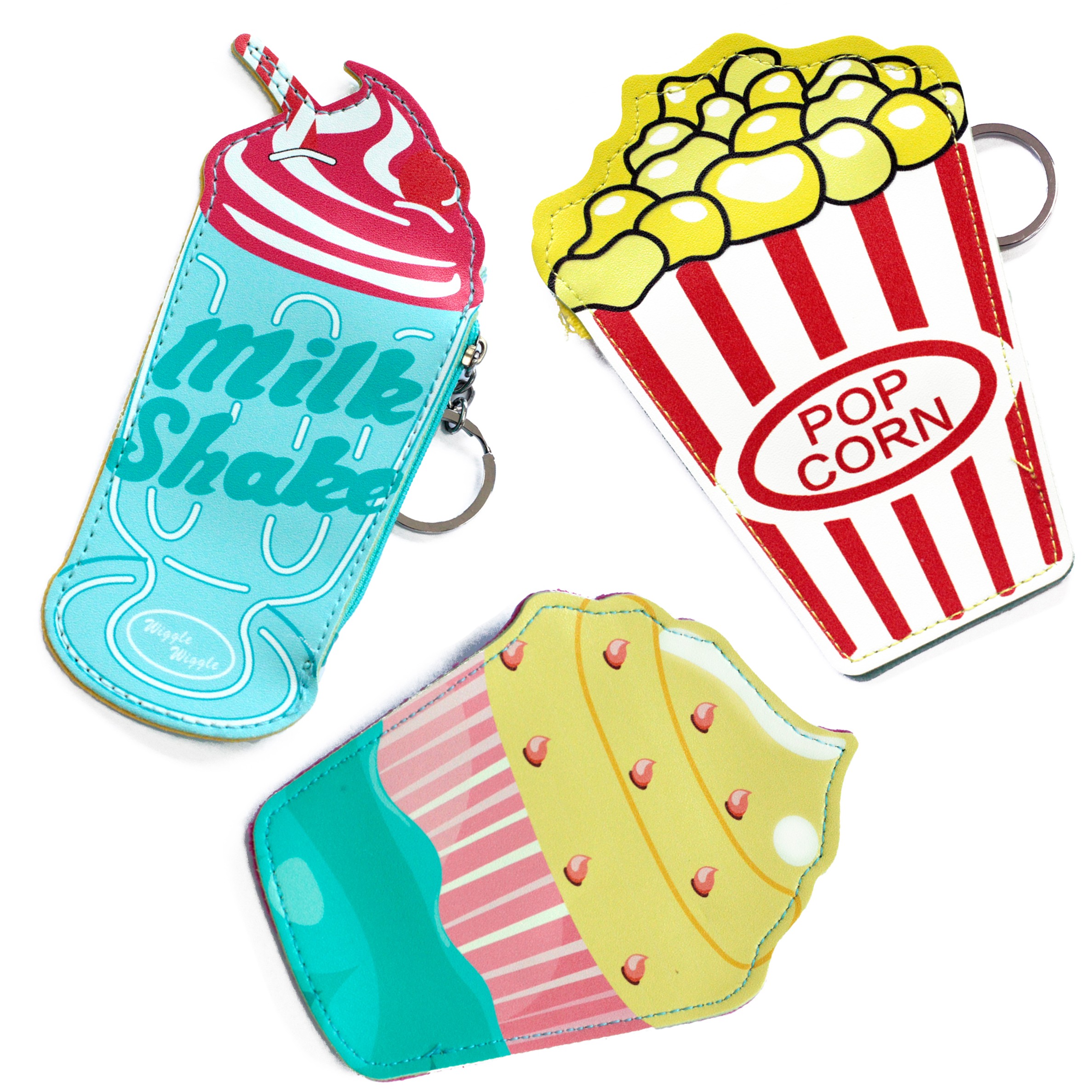 Fun Money Pouch - PACK OF 3 - ONE OF EACH DESIGN - Food At The Movies