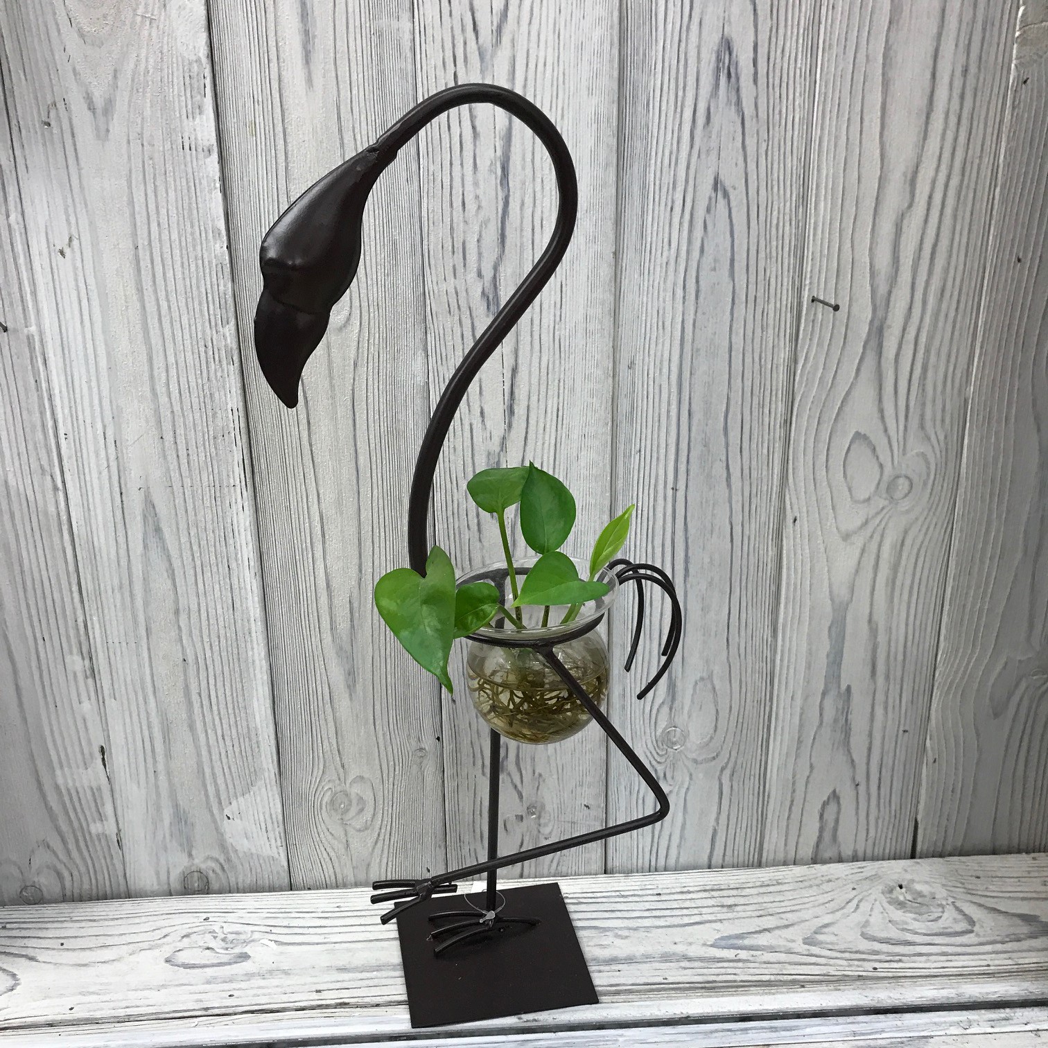 Hydroponic Home Decor - Tall Flamingo One Pot Stand