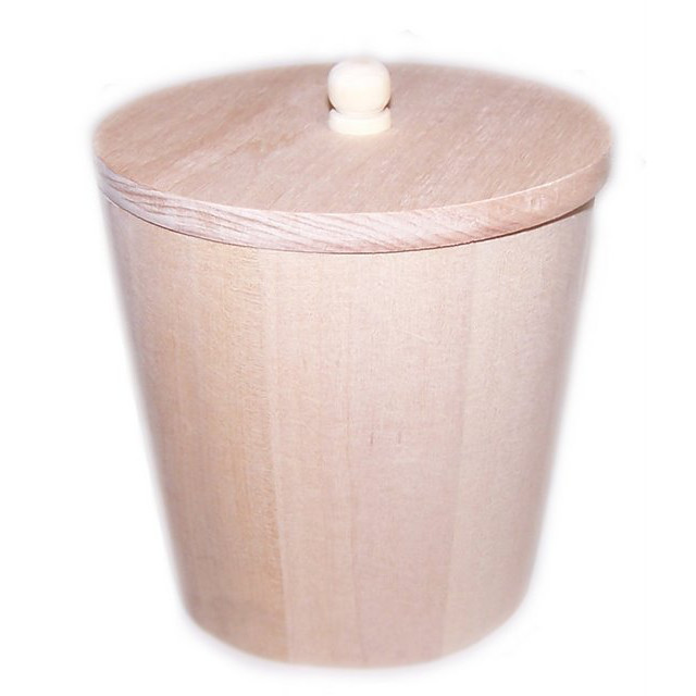 Small Wooden Tub with Lid
