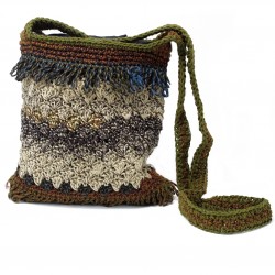 Crocheted Sling Bags - Soft brown ( Assorted Colours)