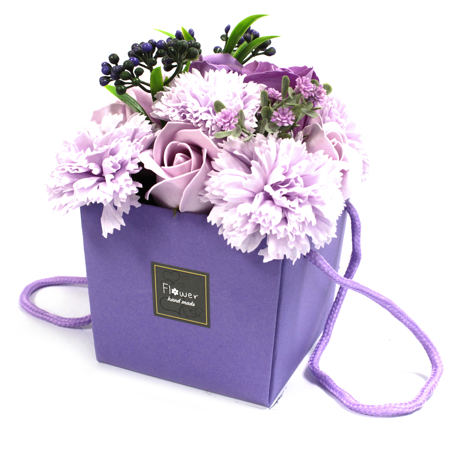 1x Soap Flower Bouqet - Lavender Rose & Carnation
