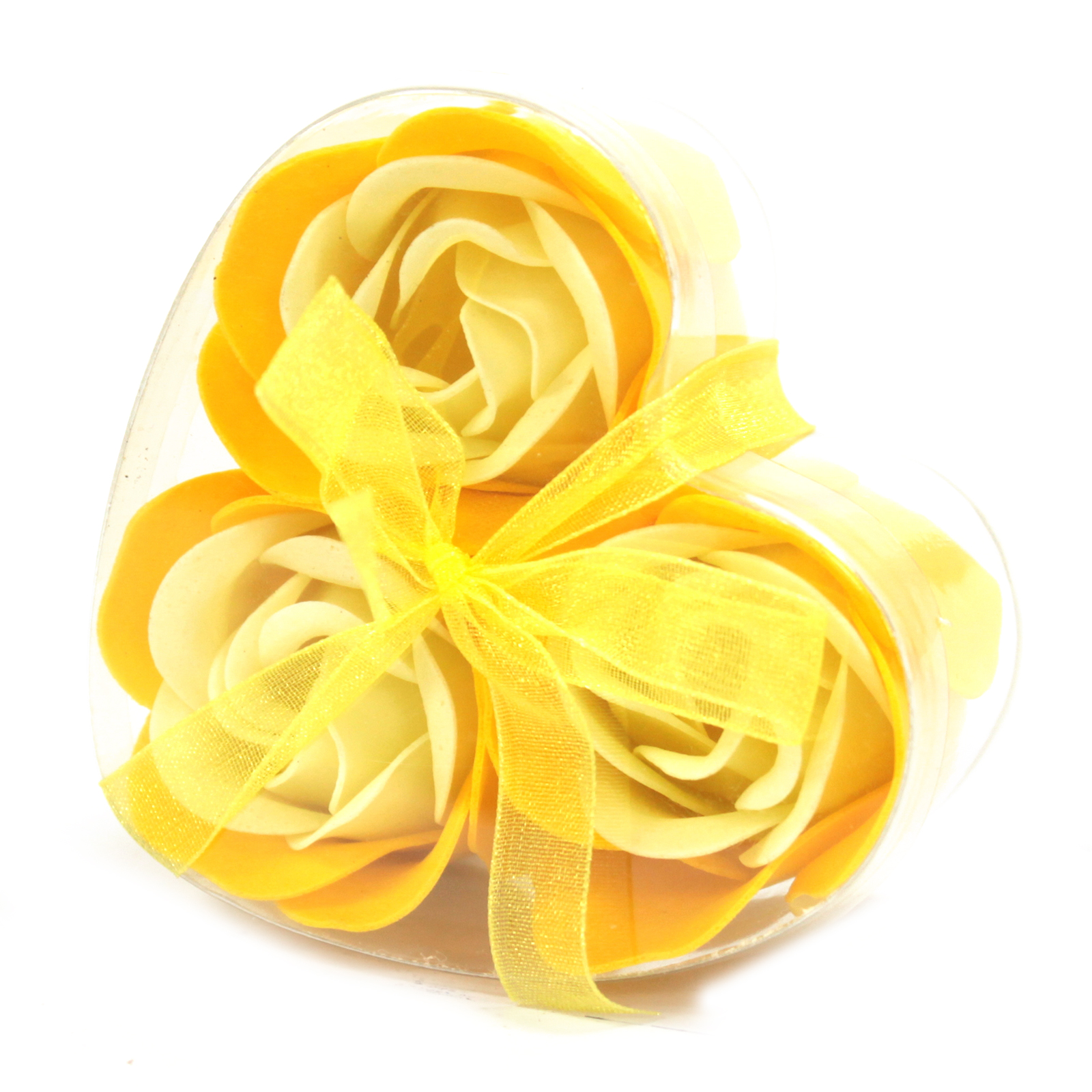 1x Set of 3 Soap Flower Heart Box - Spring Roses