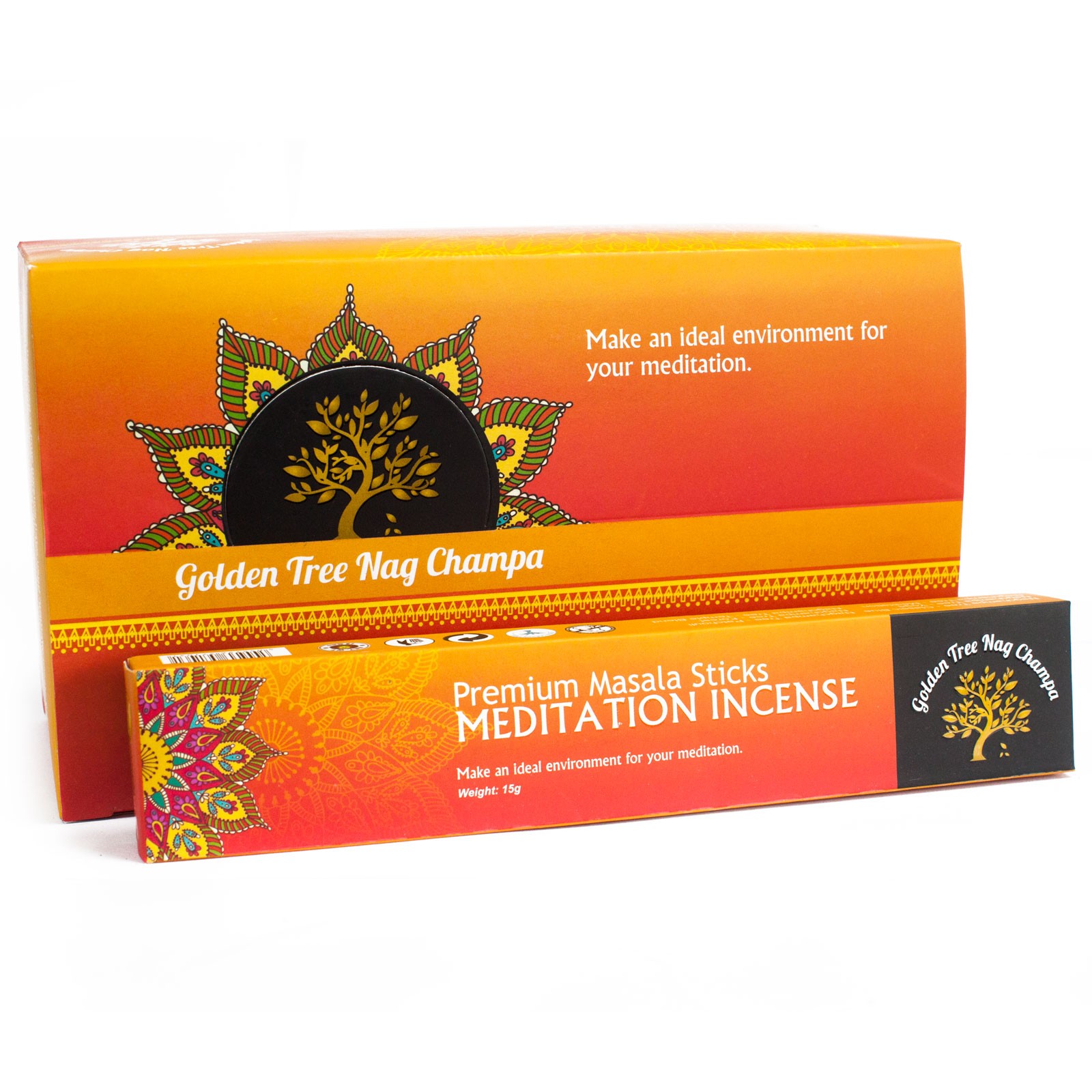 Golden Tree Nag Champa Incense - Meditation