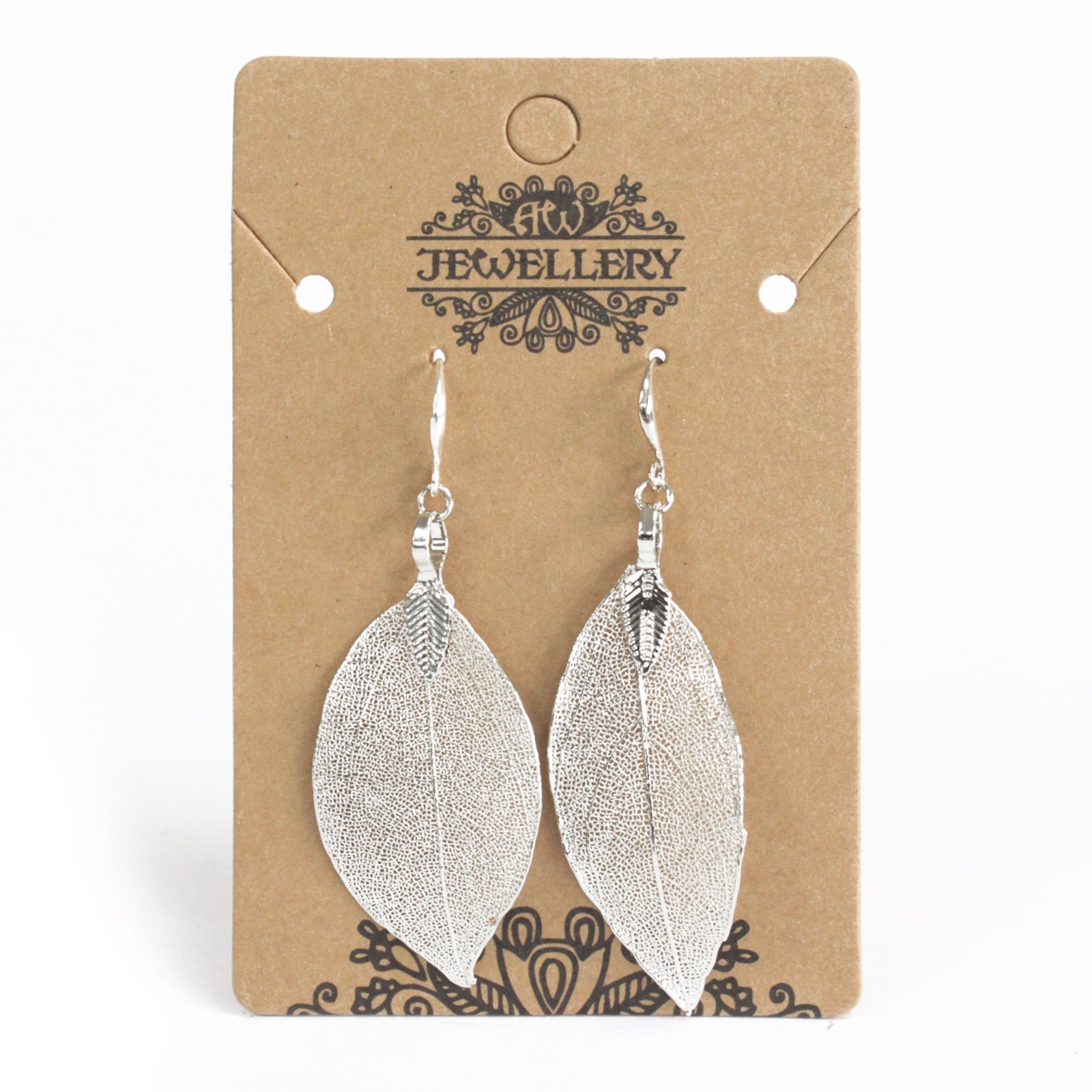 Earrings - Bravery Leaf - Silver 