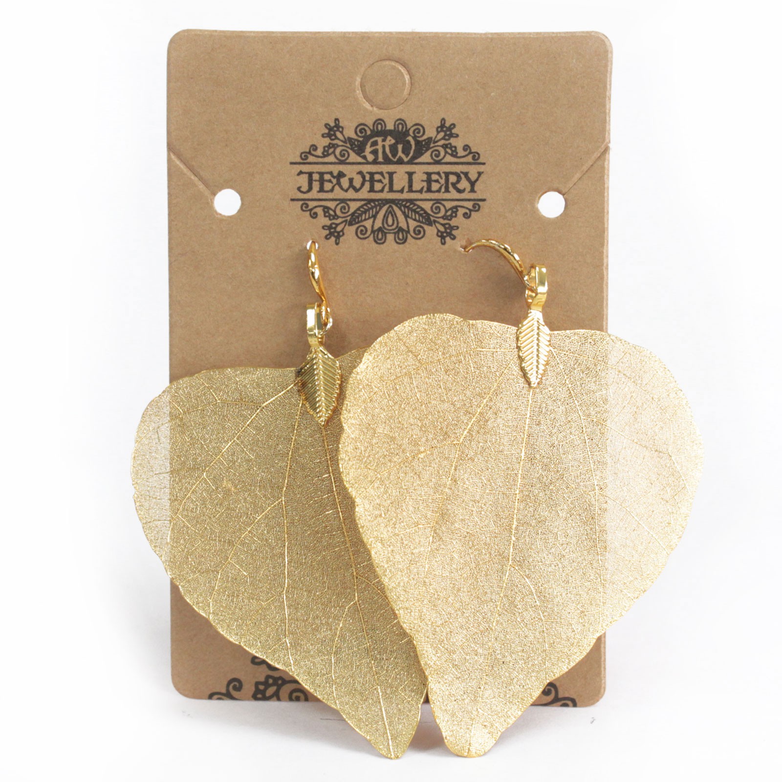 Earrings - Heart Leaf - Gold