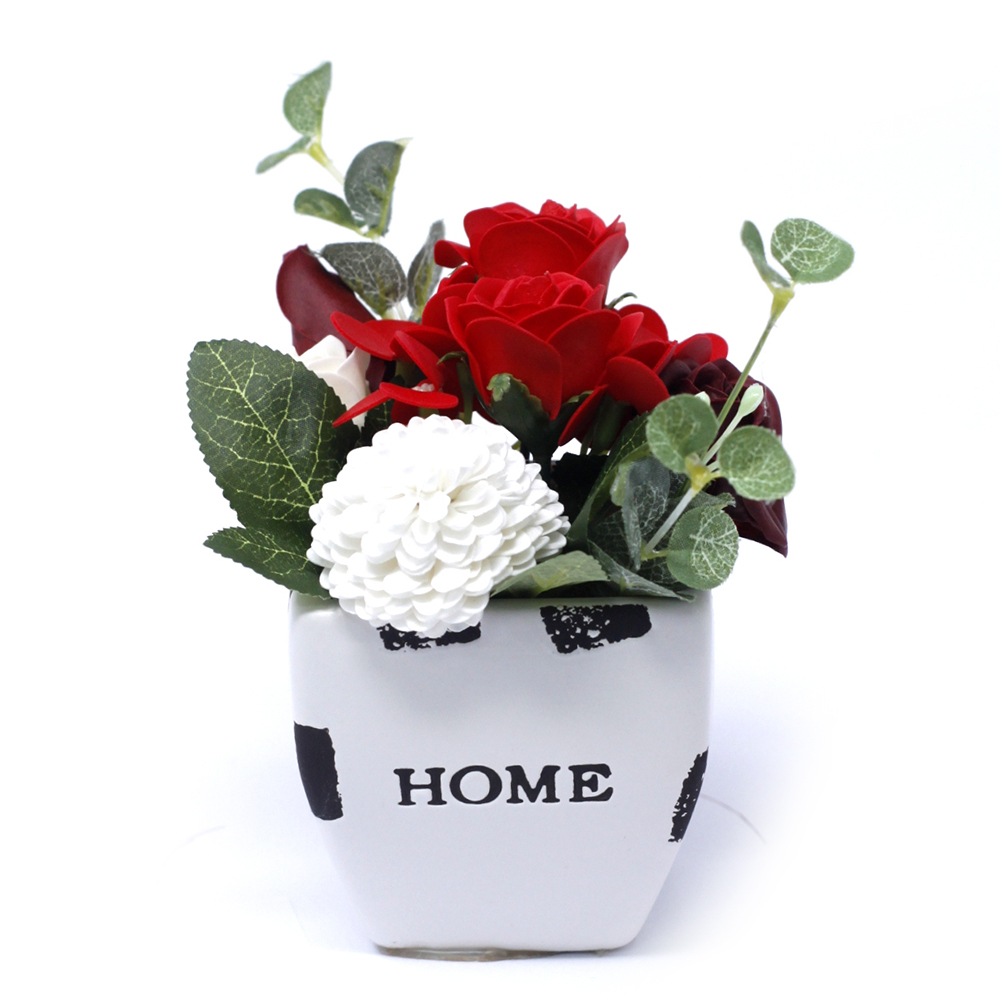 Bouquet Petite Flower Pot - Rich Reds