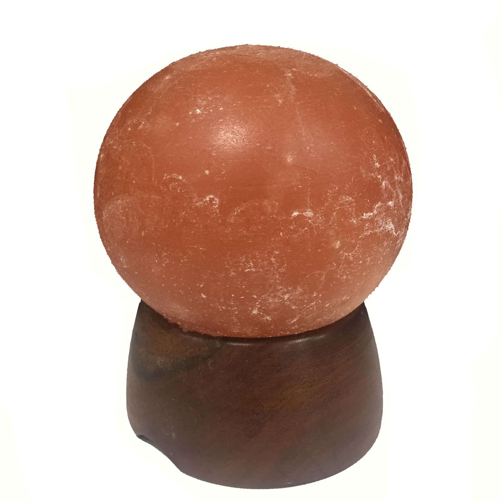 Salt Lamp Ball with Wood Base appx 1.5 - 1.8kg
