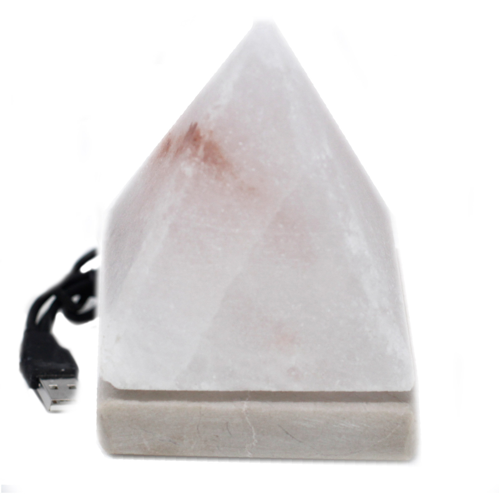 Quality USB Pyramid WHITE Salt Lamp - 9 cm (multi) 