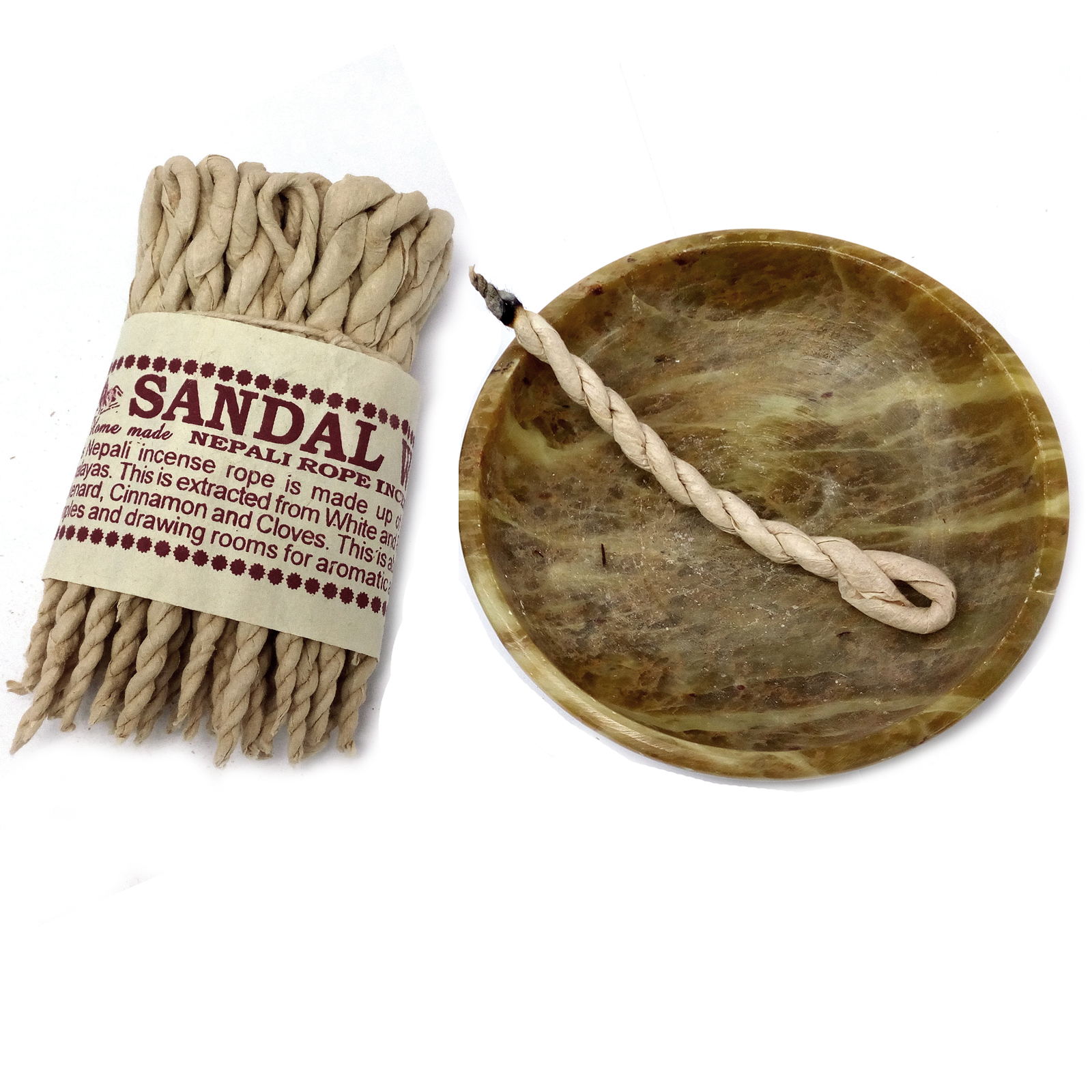 Pure Herbs Sandalwood & Spice Rope Incense 