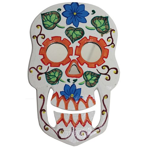 Floral Skull Mirror Eyes
