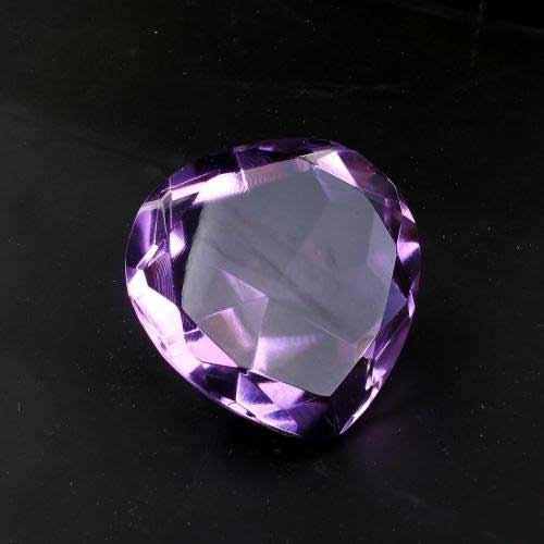 Plain Purple Crystal Heart 