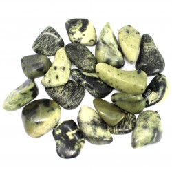 African Gemstone -Chytha Serpentine Stone (Green+Black Spots)
